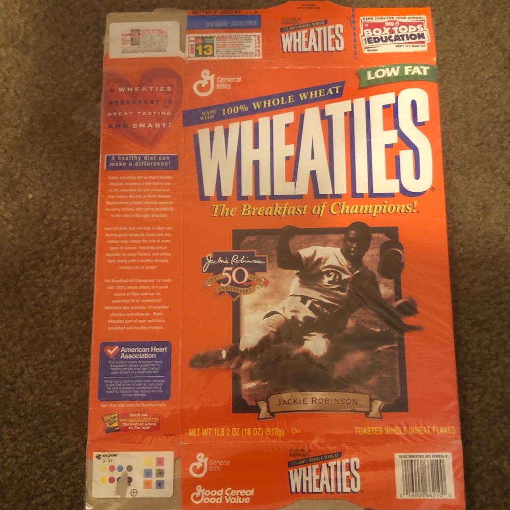 Jackie Robinson Wheaties box